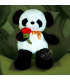 PANDA CON ROSA