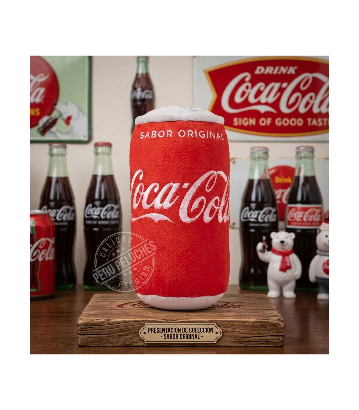 PELUCHE ALMOHADA LATA DE COCA COLA